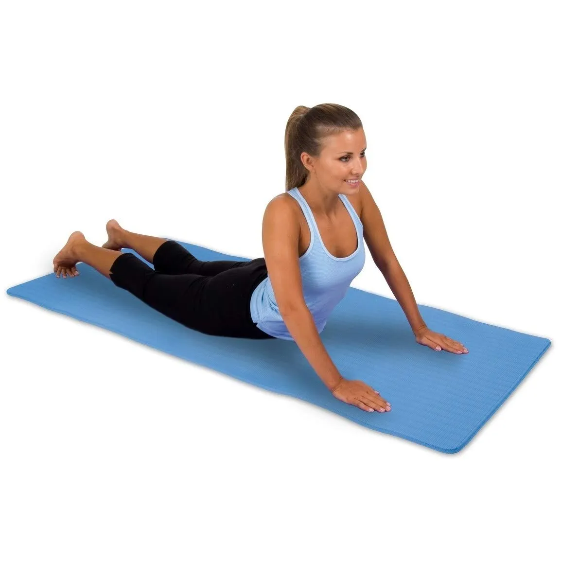Deluxe Workout/Pilates Mat Extra Thick Portable Olive Color 3/4" Thick