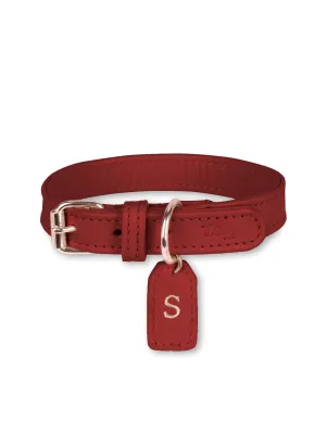 Dog Collar Leather Red