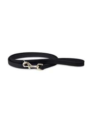 Dog Leash Leather Black