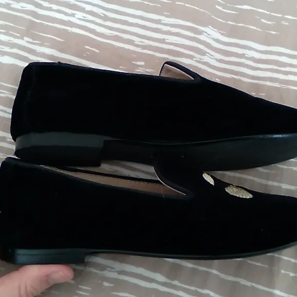 Don Louis black velvet gold cherry girls shoes size 31 eu