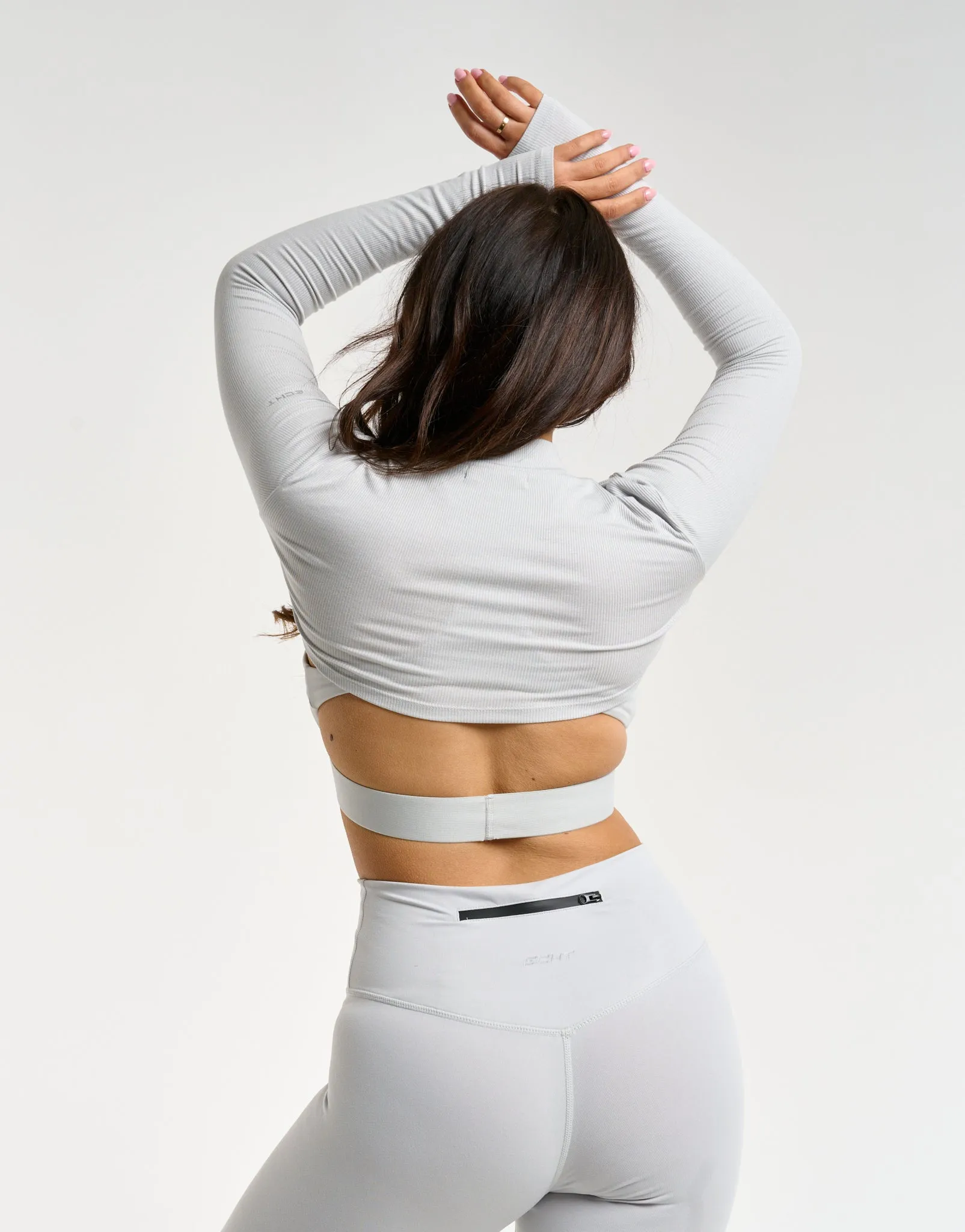 Echt Ribbed High Cut Long Sleeve - Micro Grey