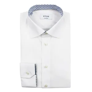 Eton - Contemporary Fit Micro Print Detail Shirt in White