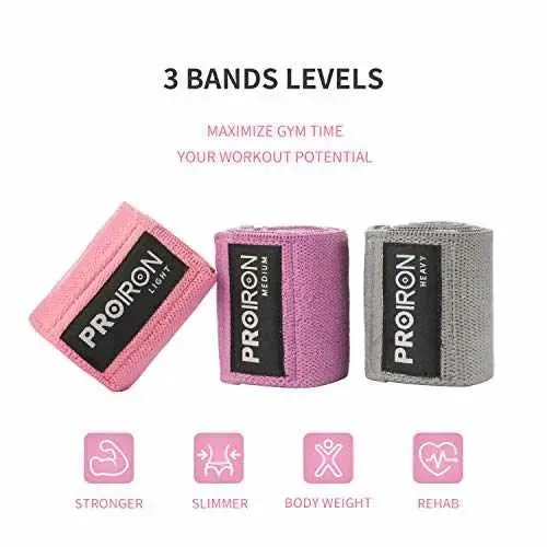 Fabric Resistance Bands [Set of 3] - Booty Bands Stretch Bands