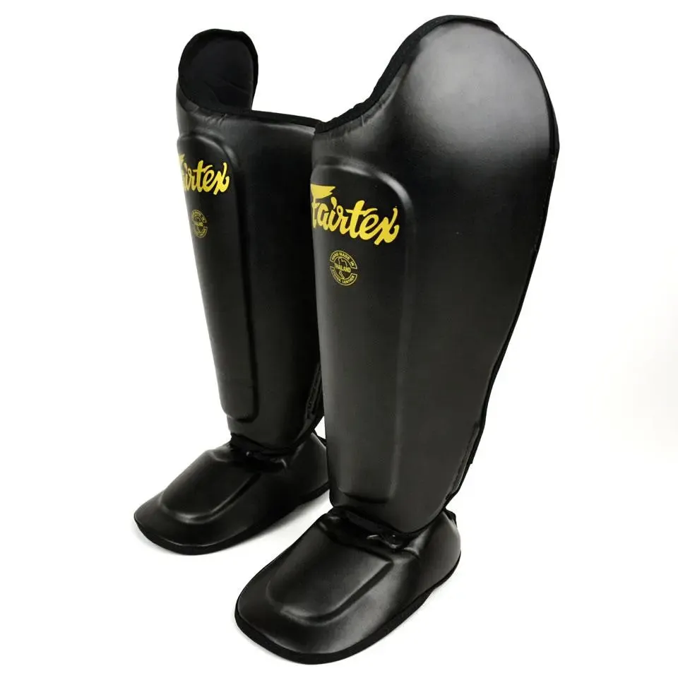 Fairtex SP8 Ultimate Shin Guards - Black & Gold