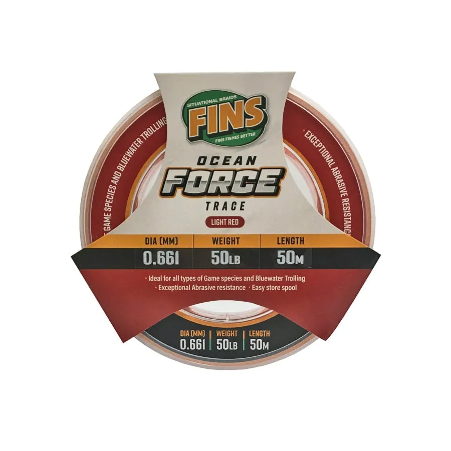 Fins Ocean Force Trace - Light Red