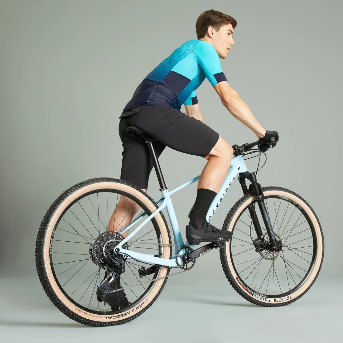 Fitted MTB Shorts Rockrider Race - Black
