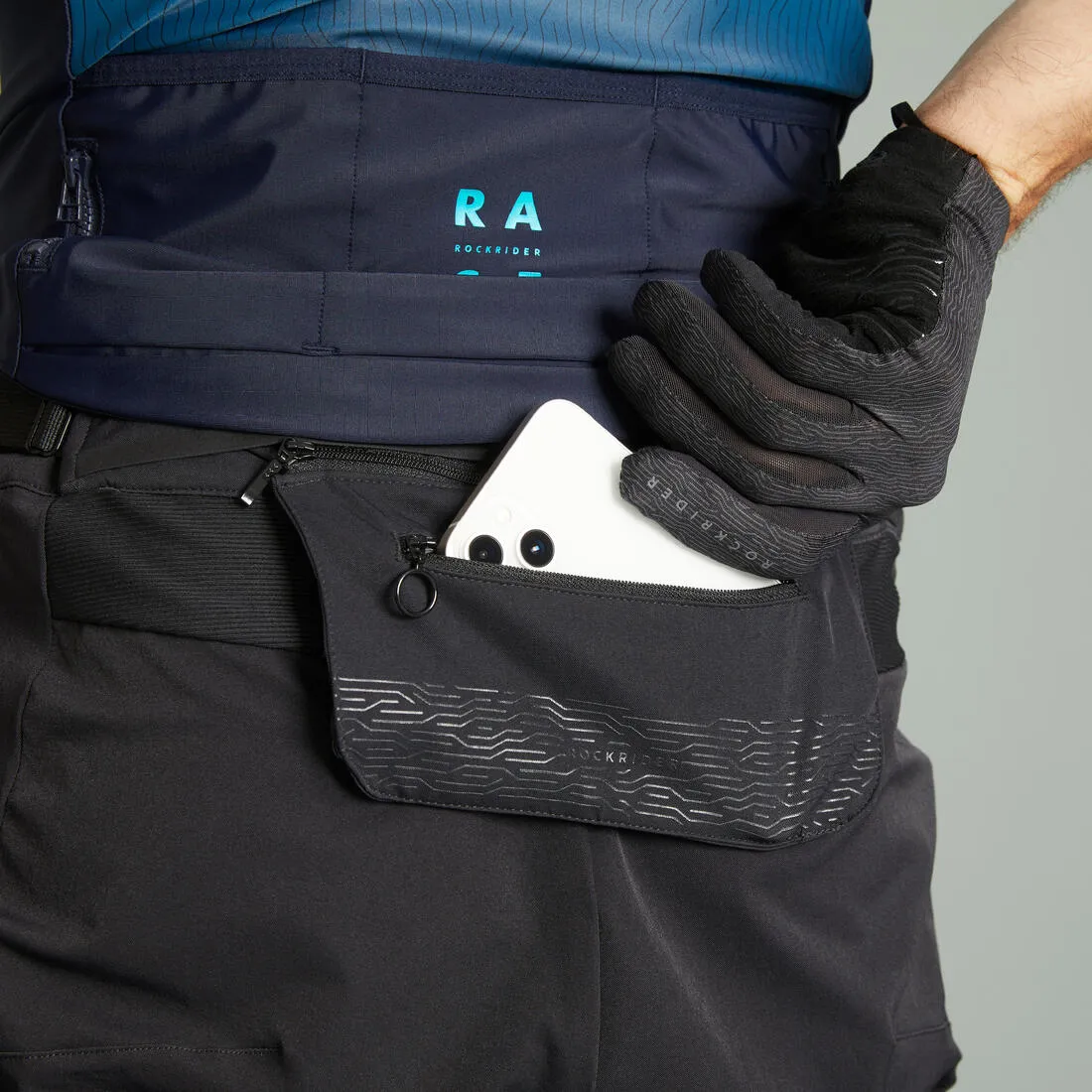 Fitted MTB Shorts Rockrider Race - Black