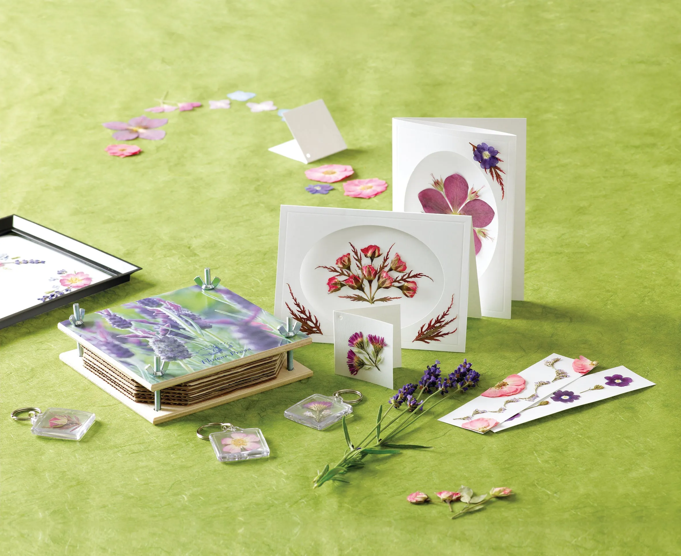 Flower Pressing Craft Kit | Instructions Press Frame Board Fob Mounts Tags