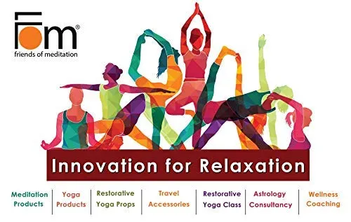 FOM (Friends of Meditation) reinforced cotton Yoga Belt, Cream