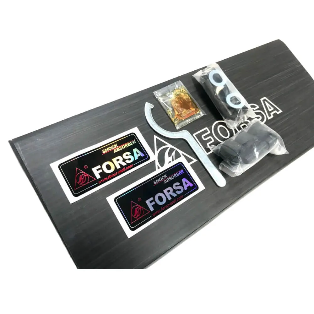 Forsa Twin Shock Type 3 Black / Chrome 335mm - Dual Spring