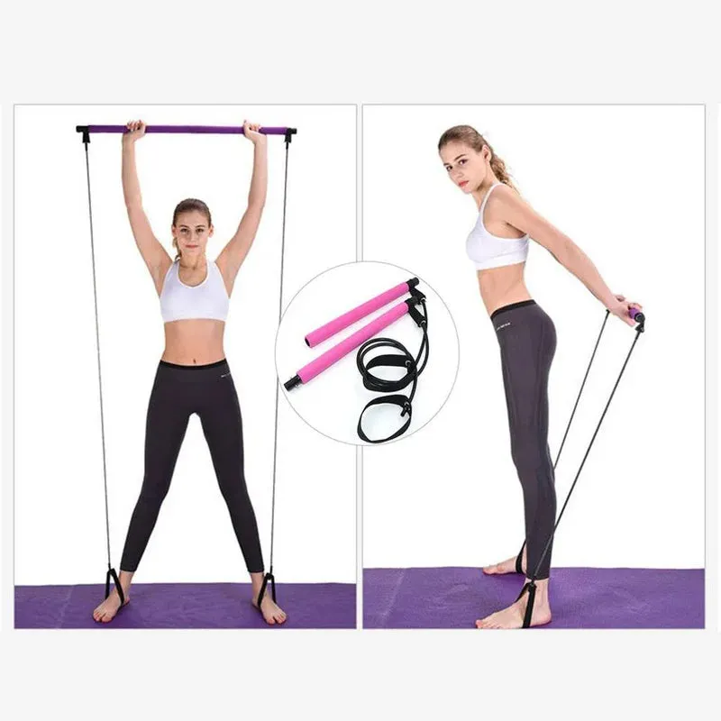 Get Stronger and More Flexible Anywhere with the Portable Yoga Pilates Bar Stick!