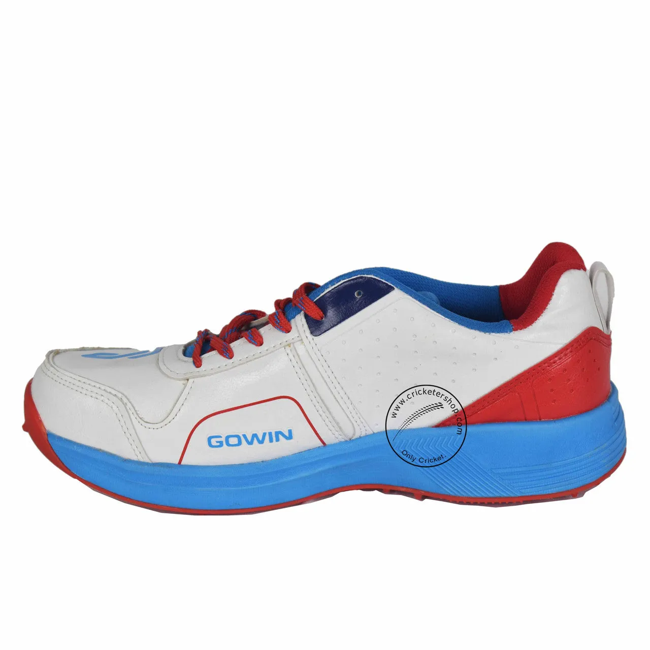 Gowin Nitro Cricket Spike White Red Shoes Size