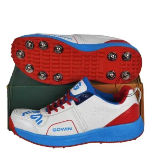 Gowin Nitro Cricket Spike White Red Shoes Size