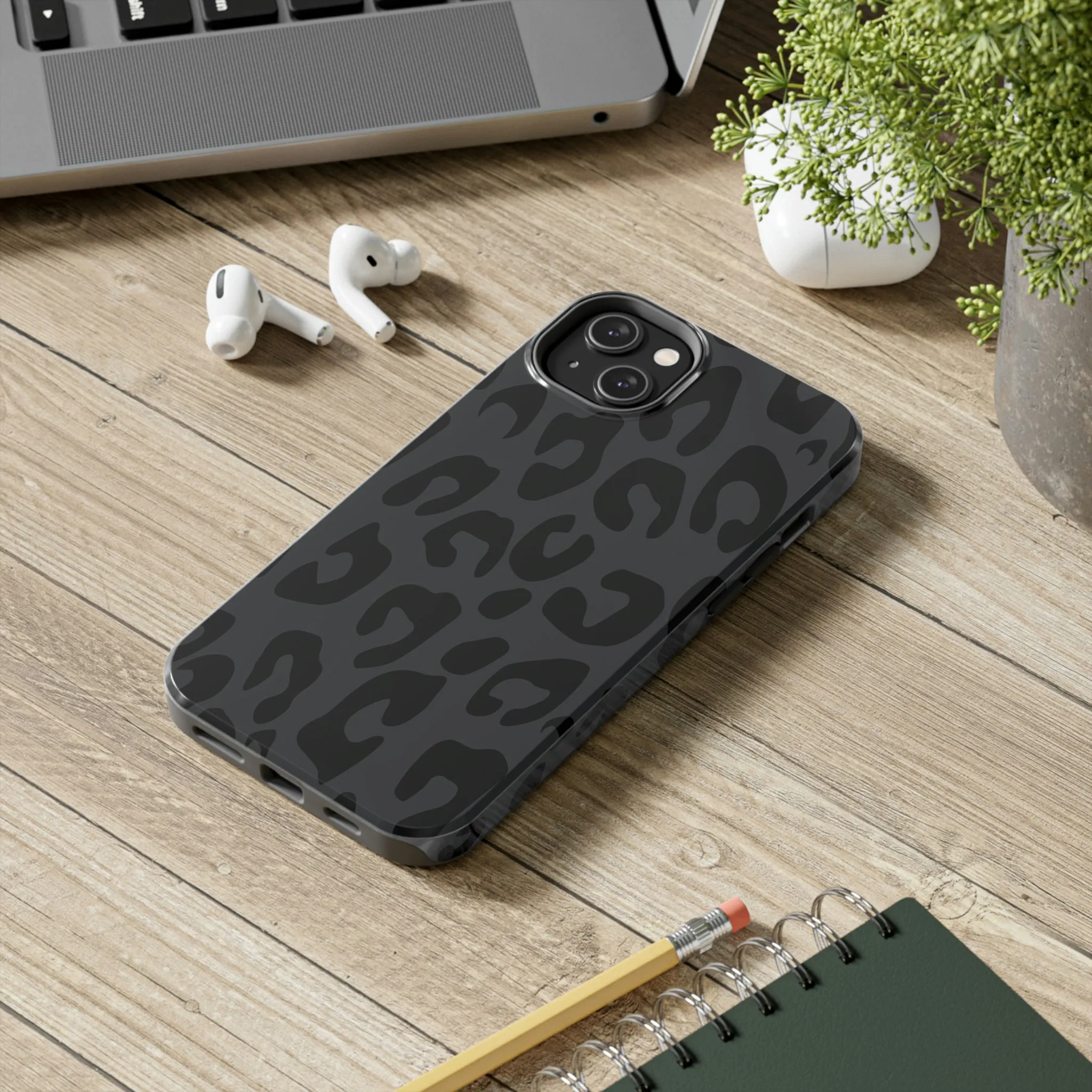 Gray Cheetah phone case