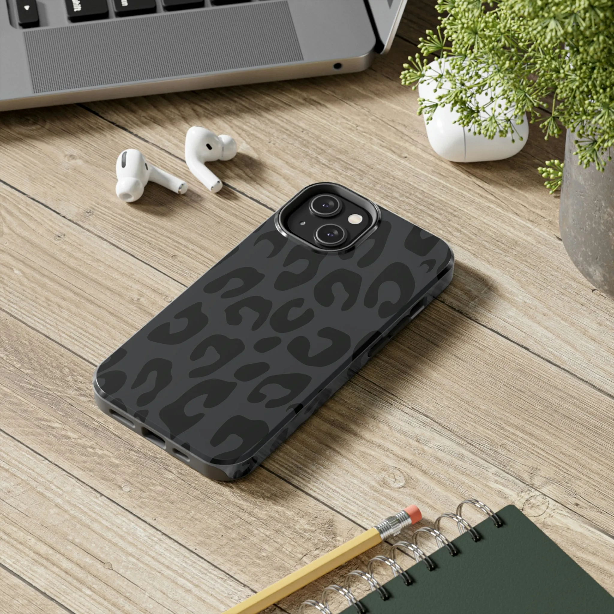 Gray Cheetah phone case