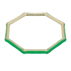 Green Lightweight Hexagon Bamboo Bracelet