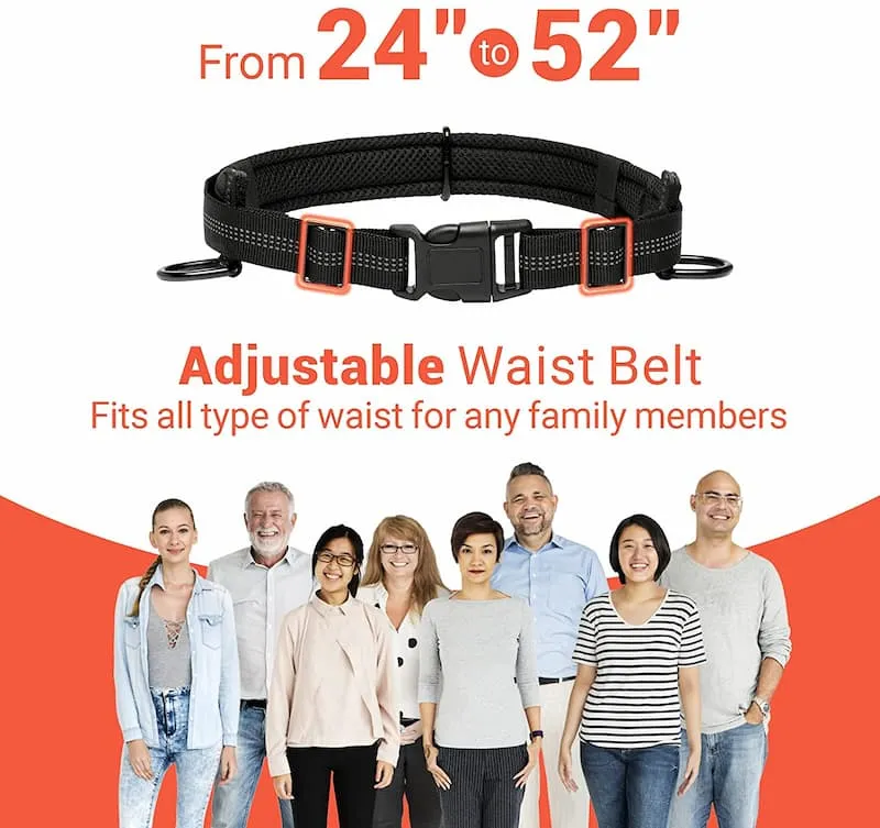 Hands-Free Dog Leash with Double Padded Handles and Strong Bungees