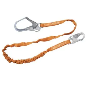 Honeywell Titan II Tubular Shock-Absorbing Lanyards, 4 ft, Snap/Locking Rebar Hooks, T5112/4FTAF
