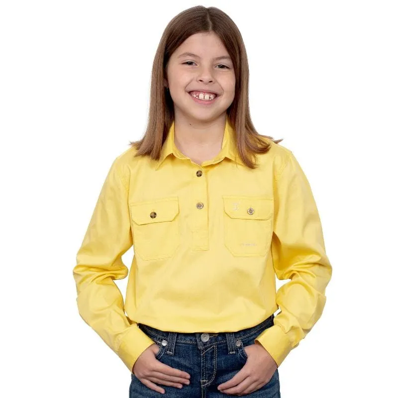 Just Country Workshirt Girls Kenzie Half Button