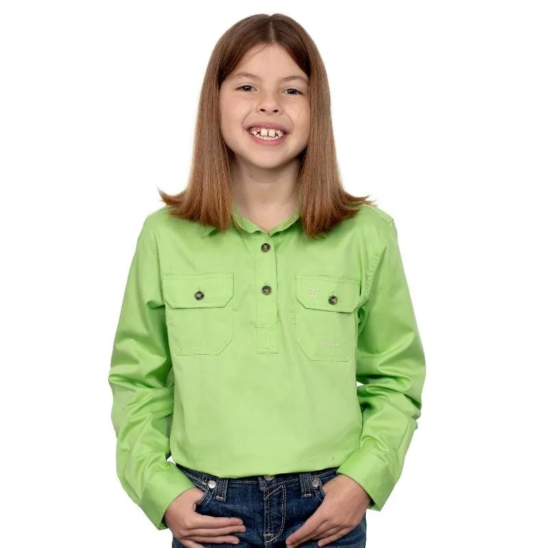 Just Country Workshirt Girls Kenzie Half Button
