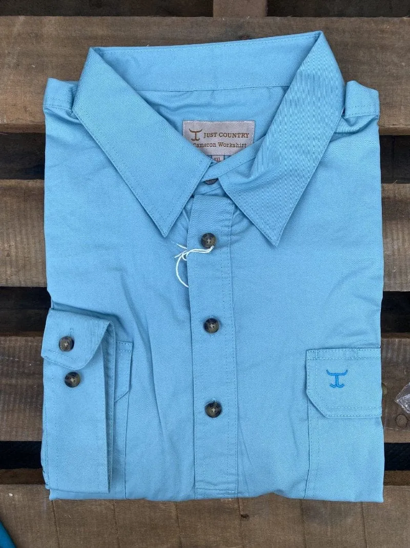 Just Country Workshirt Mens Cameron Half Button (10101)