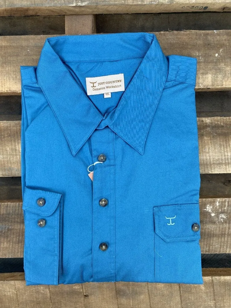 Just Country Workshirt Mens Cameron Half Button (10101)