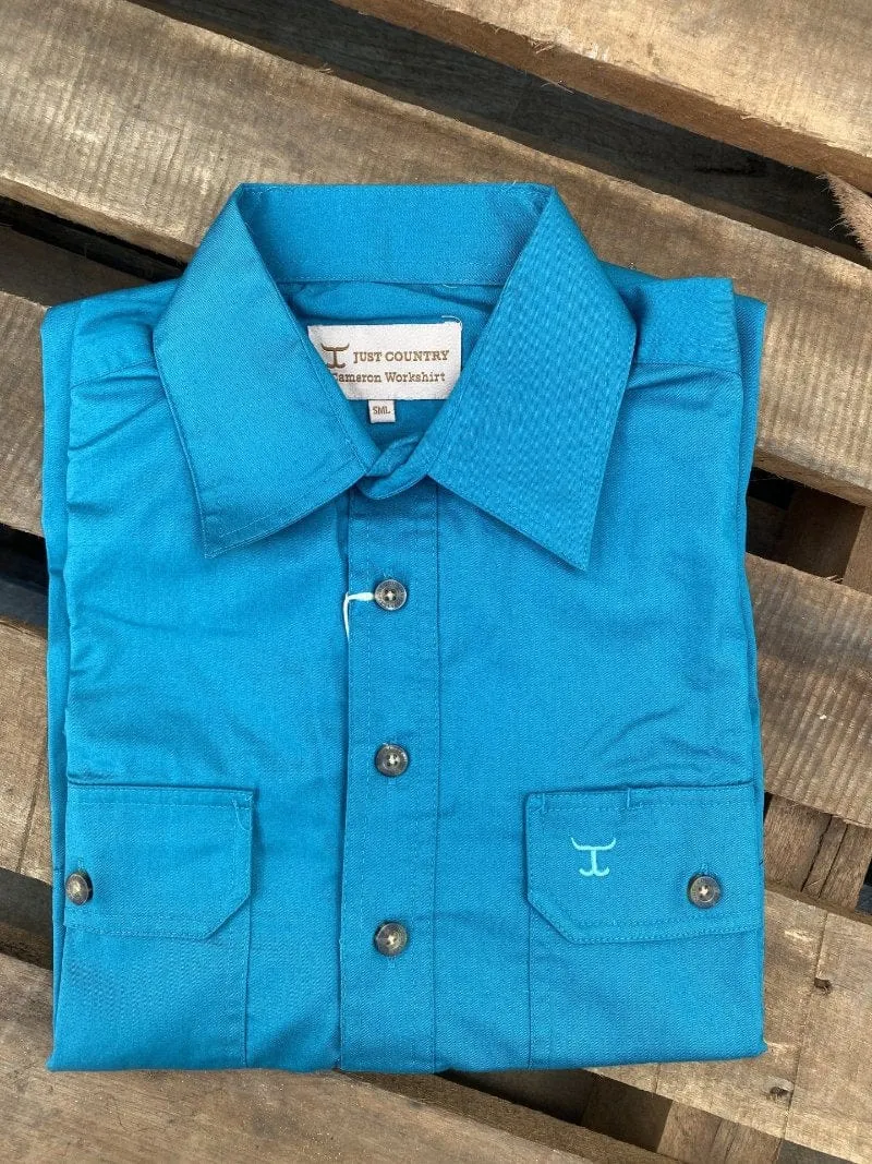 Just Country Workshirt Mens Cameron Half Button (10101)