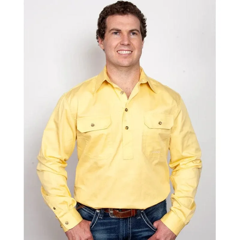 Just Country Workshirt Mens Cameron Half Button (10101)