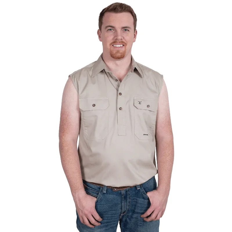 Just Country Workshirt Mens Jack Sleeveless (10103)