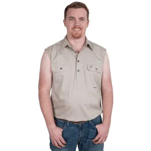 Just Country Workshirt Mens Jack Sleeveless (10103)