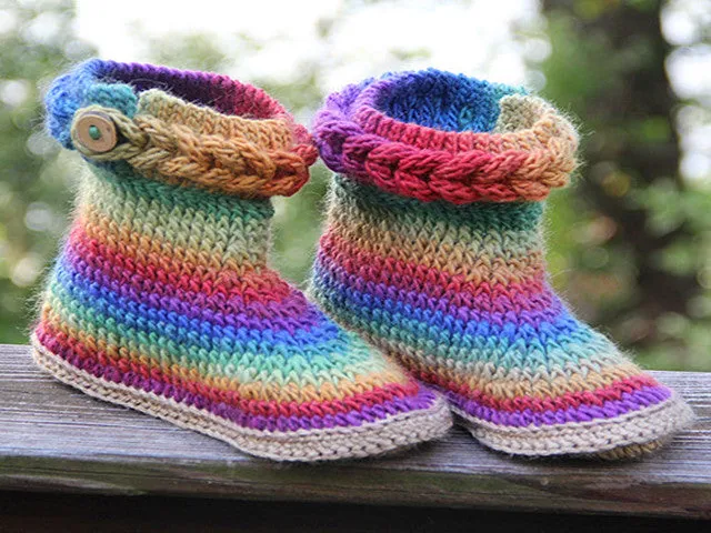 Knit- Look Braid Stitch Boots (Adult Sizes)