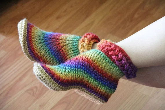 Knit- Look Braid Stitch Boots (Adult Sizes)