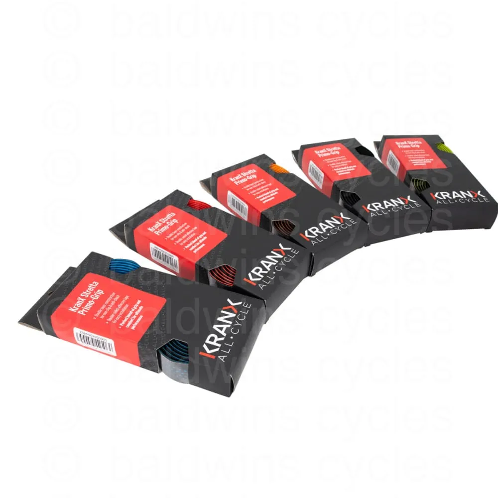 KranX Stretta Primo-High Grip Anti-Shock Handlebar Tape - Red