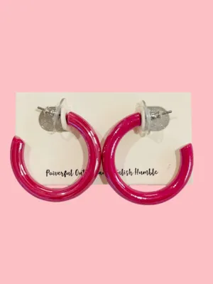 Large Acrylic Hoop - Fuschia