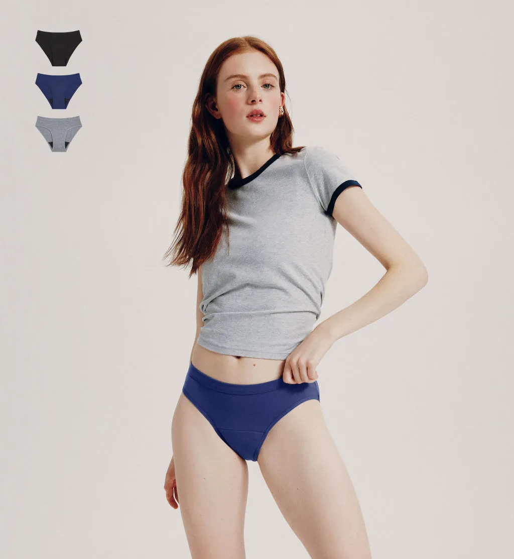 Leakproof Cotton Underwear Bikini 3-Pack