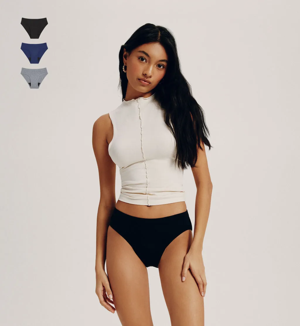 Leakproof Cotton Underwear Bikini 3-Pack