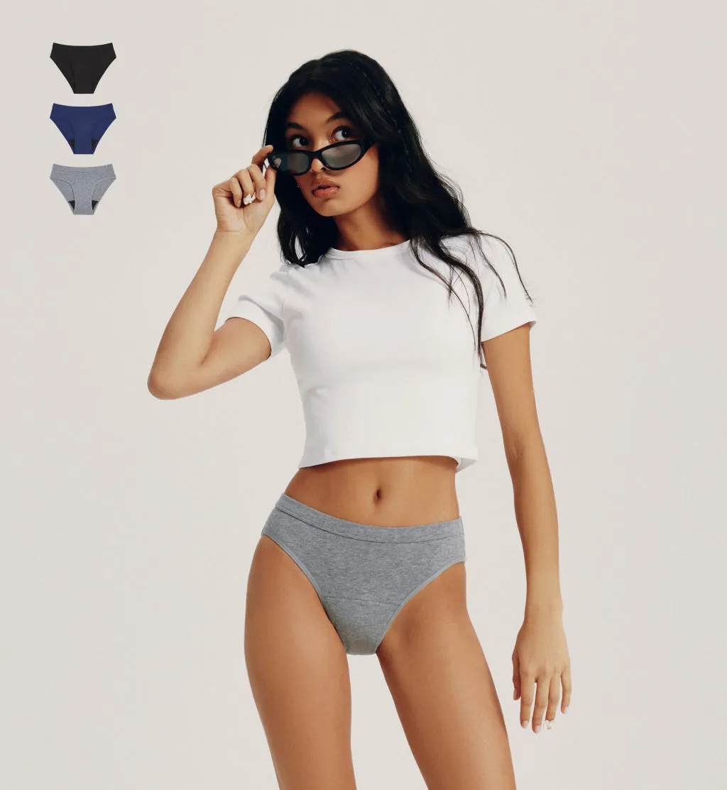 Leakproof Cotton Underwear Bikini 3-Pack