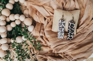 Leopard Cross Earrings