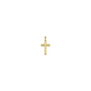 Lightweight Milgrain Cross Pendant (14K)