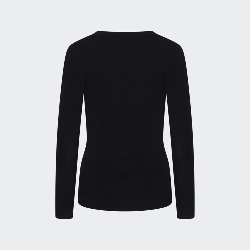 Long Sleeve Workout Tee - Black Onyx