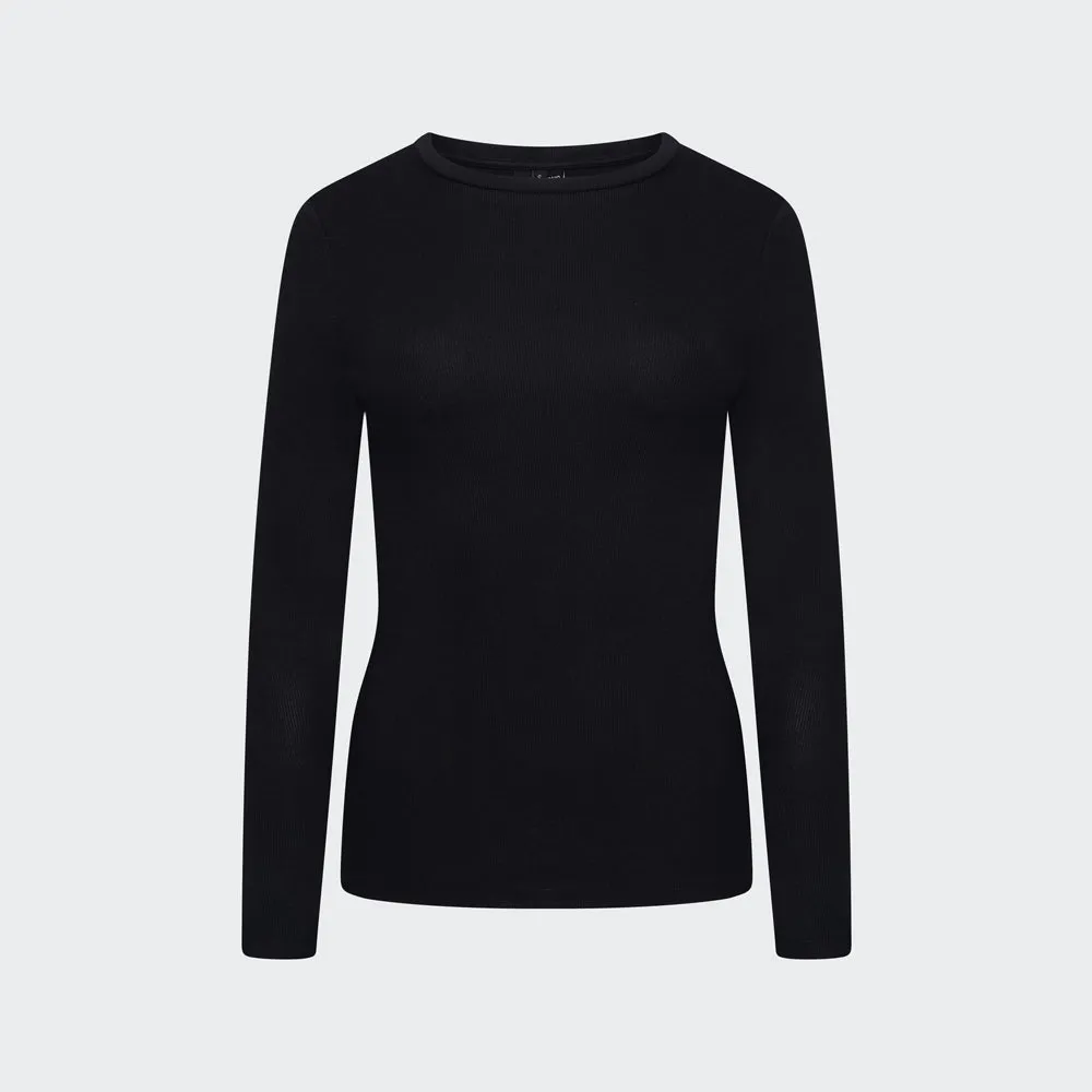Long Sleeve Workout Tee - Black Onyx