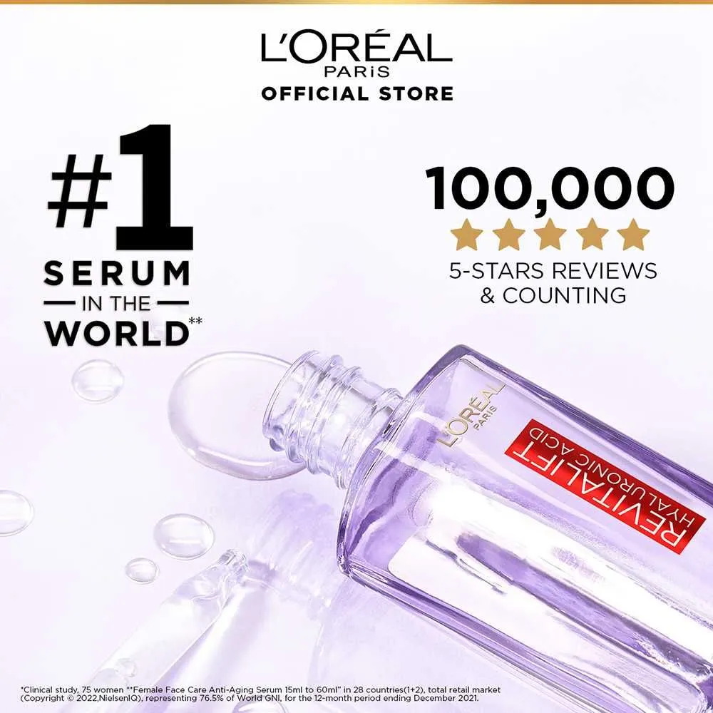 L'Oreal Paris Innovation Revitalift Hyaluronic Acid 1.5% Hyaluron Serum, 30ml