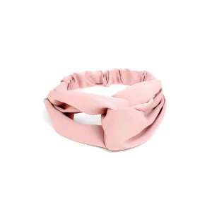 Love Knot Solid Satin Headband in Dusty Pink