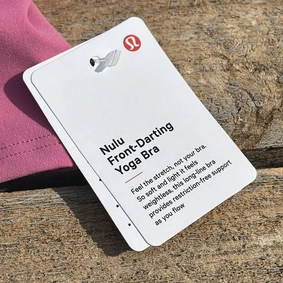 Lululemon Nulu Front-Darting Yoga Bra B/C Cup Pink Blossom size 6 NWT 🌺‎