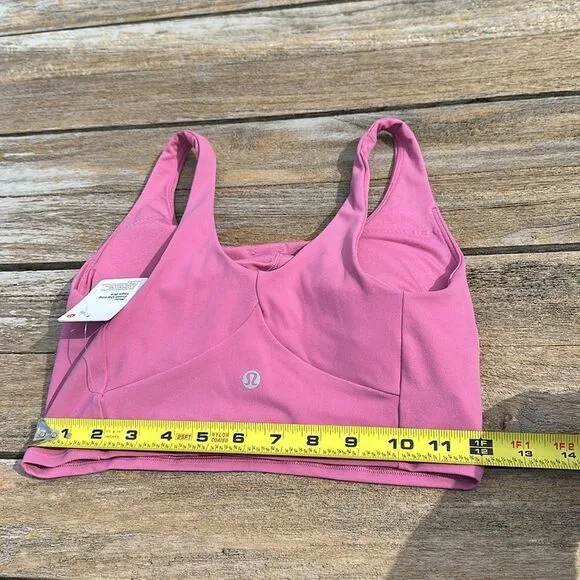 Lululemon Nulu Front-Darting Yoga Bra B/C Cup Pink Blossom size 6 NWT 🌺‎