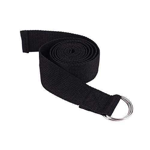 MINDMAKER - Yoga Strap with Ebook - Durable Cotton Exercise Straps w/Adjustable D-Ring Buckle for Stretching, General Fitness, Flexibility and Physical Therapy