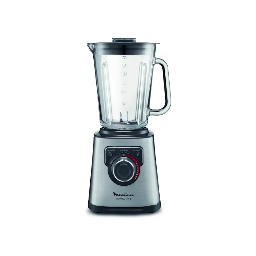 Moulinex Perfect Mix 1200w 6 Blade Glass Jar Blender Stainless Steel LM811D10