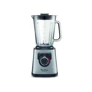 Moulinex Perfect Mix 1200w 6 Blade Glass Jar Blender Stainless Steel LM811D10