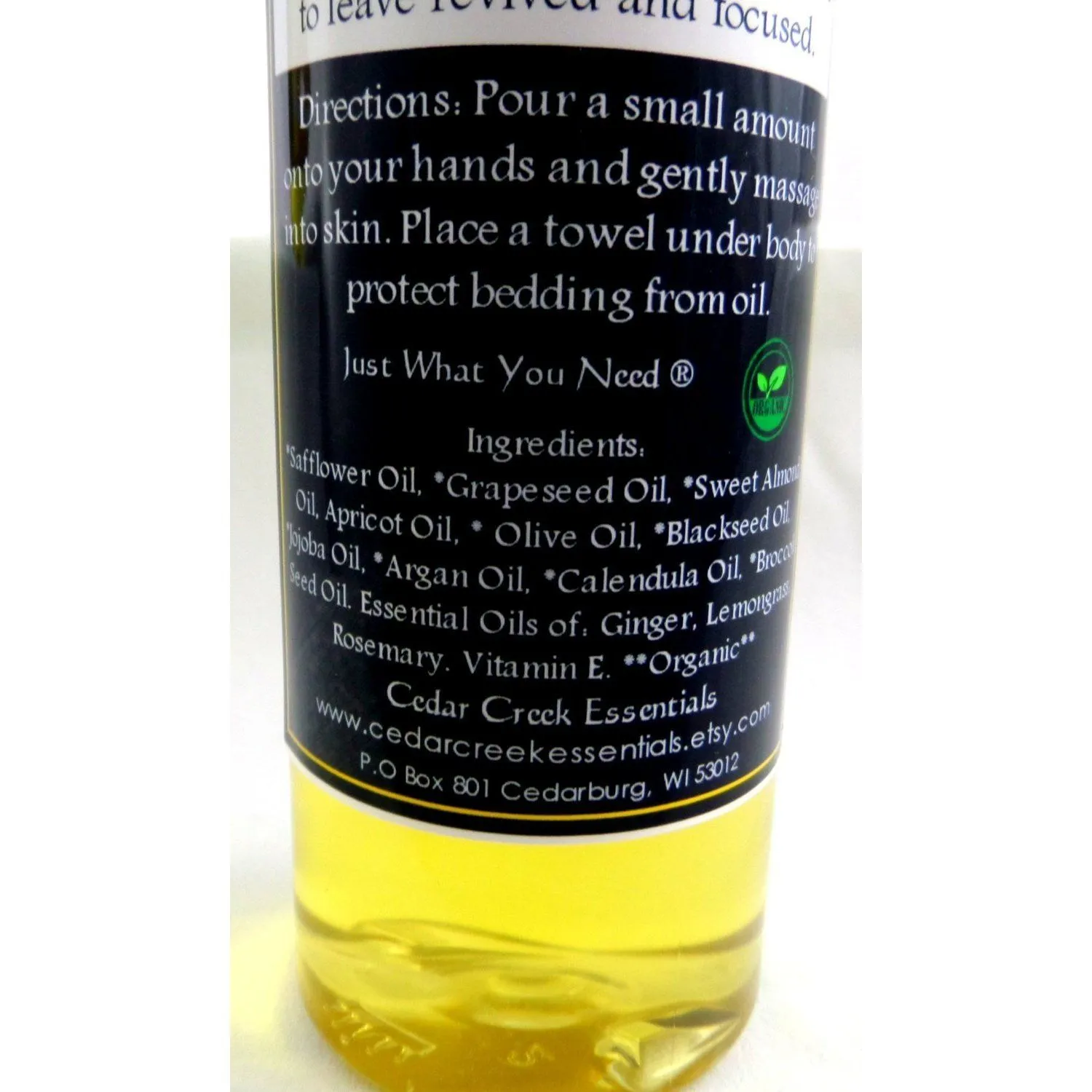 Natural Organic Massage & Body Oil, Sensual Massage, Bath Oil, Moisturizer, Dry Skin Relief, Best Body Oil