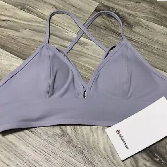 New Lululemon Radiant Rhapsody BraLavender Grey Size 6